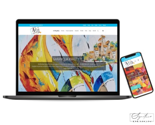 A la Mia galerija web dizajn Signature Solutions Dizajn